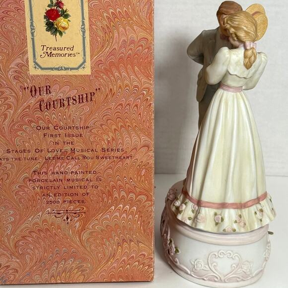 Enesco Treasured Memories Our Courtship 1st in Stages of Love Musical Series COA - Picture 6 of 10
